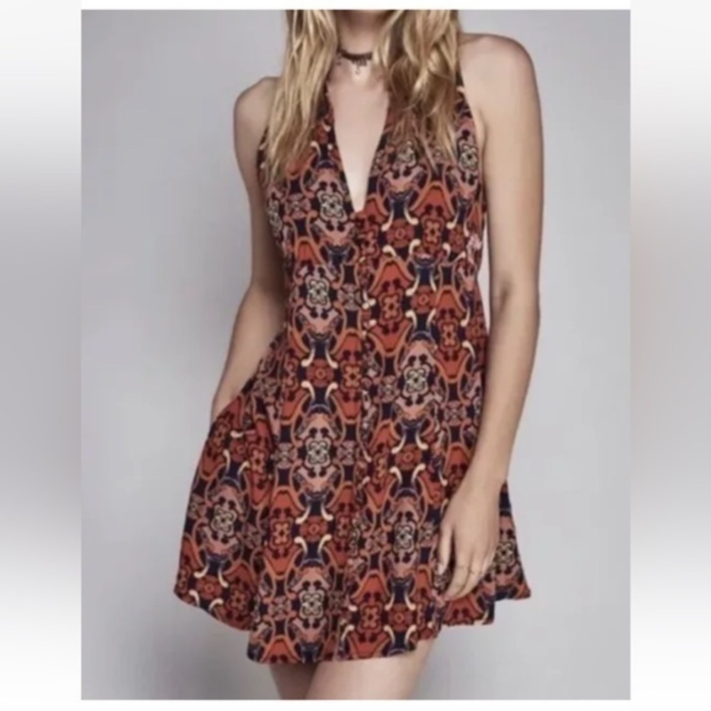 NWOT Free People Sleeveless boho Tunic Dress Size 4